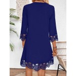 Women s Casual Summer Fashionable Elegant Hollow Out Dress