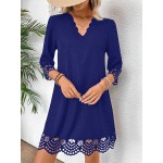 Women s Casual Summer Fashionable Elegant Hollow Out Dress