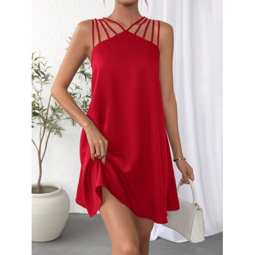 Essnce Solid Strappy Detail Dress