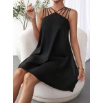 Essnce Solid Strappy Detail Tank Dress